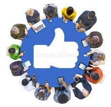 People communicating in a Facebook sports group