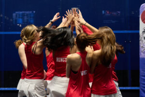 Team photo after a club match, capturing excitement and camaraderie